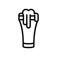 beer glass drink international day line style