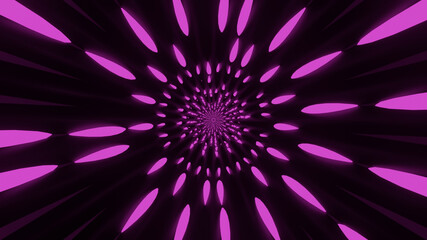 Illustration graphic of abstract pink energy tunnel in space. Energy force fields Tunnel in outer space. Vortex energy flows. A glowing tunnel bursts with energy (Loop).
