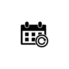 calendar icon vector symbol illustration isolated white background