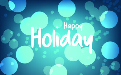 Naklejka na ściany i meble Bokeh holiday BG, Background happy holiday-blue, BOKEH blue on dark background