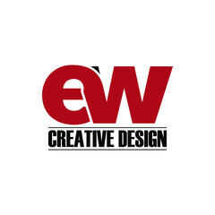 Letter EW logo icon design vector. monogram logo vector illustration
