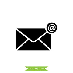 Envelope icon vector logo design flat style