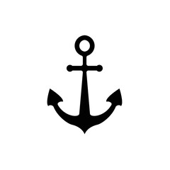 Anchor icon flat style trendy logo template