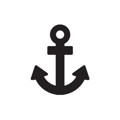 Anchor icon flat style trendy logo template