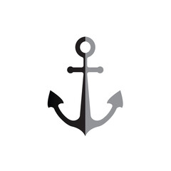 Anchor icon flat style trendy logo template