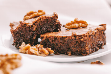 chocolate brownie with nuts