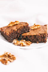 chocolate brownie with nuts