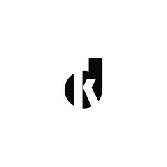 Initial Letter dk Monogram Logo