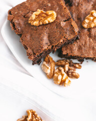 chocolate brownie with nuts