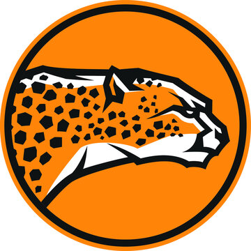 Edgy Design of Cheetah Round Logo