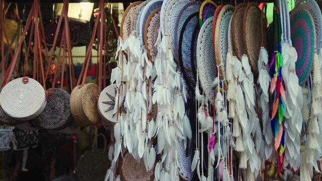 Souvenir and clothes shops in Indonesian market. Slow-mo Shots In Ubud Bazaar A Beautiful Bazaar In Indonesia Bali Ubud
