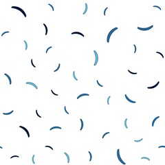 Light BLUE vector seamless pattern with bent lines. A shining illustration, which consists of curved lines. A completely new template for your design.