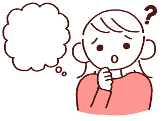 考える若い女性