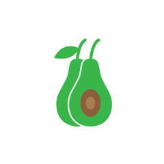 Avocado icon vector logo design template