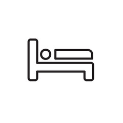 Bed icon vector logo design template