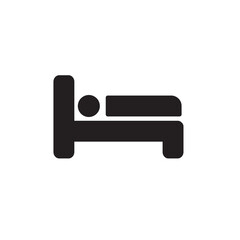 Bed icon vector logo design template