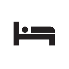 Bed icon vector logo design template
