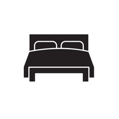 Bed icon vector logo design template