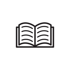 Book icon vector logo template flat style