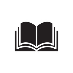 Book icon vector logo template flat style