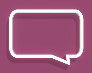 Naklejka premium Abstract background of speech bubble for your own design. 3D rendering