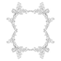 Classical baroque vector of vintage element for design. Decorative design element filigree calligraphy vector. You can use for wedding decoration of greeting card and laser cutting.