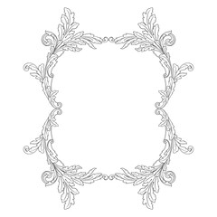 Classical baroque vector of vintage element for design. Decorative design element filigree calligraphy vector. You can use for wedding decoration of greeting card and laser cutting.