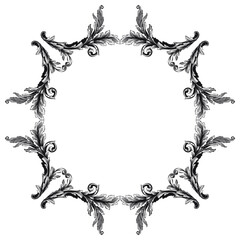 Classical baroque vector of vintage element for design. Decorative design element filigree calligraphy vector. You can use for wedding decoration of greeting card and laser cutting.