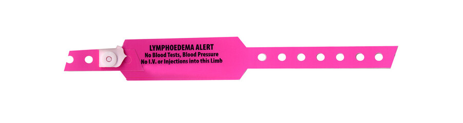 Brightly colored medical band commonly used in hospitals to identify patients