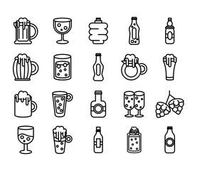 bundle of beer international day icons