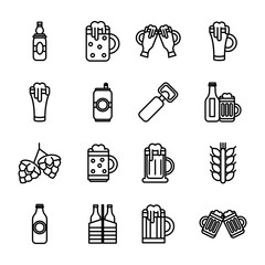 bundle of beer international day icons