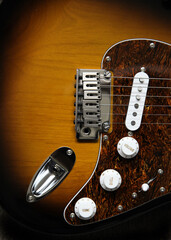 Closeup of a guitar, musical instrument