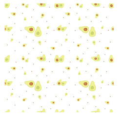 Seamless pattern with Avocado Vector can be used for baby clothes, shirt and much more
