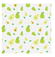 Seamless pattern with Avocado Vector can be used for baby clothes, shirt and much more