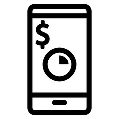 Business by mobile icon