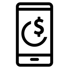 Business by mobile icon