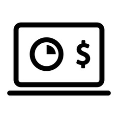 Profit report with laptop