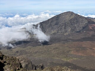 Panoramic view of Haleakala crater from the Kalahaku Overlook, part 2