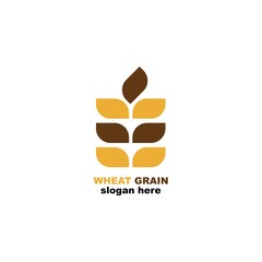 Grain wheat logo concept, Agriculture wheat Logo Template vector icon
