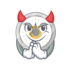 Fototapeta premium Old kitchen timer clothed as devil cartoon character design on Halloween night