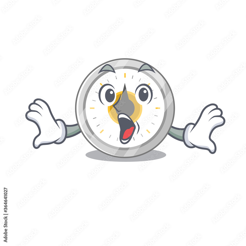 Wall mural Old kitchen timer mascot design concept showing a amazed gesture