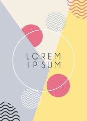 circular frame abstract banner modern poster