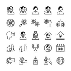 bundle of covid19 set icons