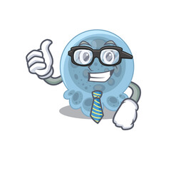 Fototapeta premium cartoon mascot style of pasteurella Businessman with glasses and tie