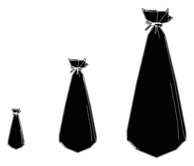 Three Bags For Money From Small To A Greater Vector