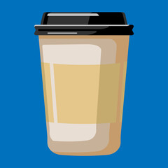coffee cup sleeve flat icon vector illustration, isolated stock vector