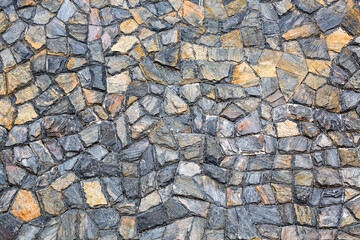  patterns of the walls decorated with stones.