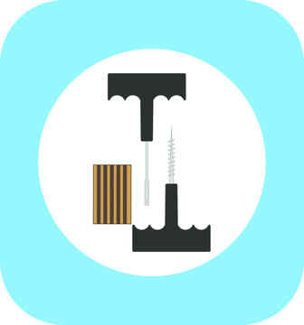 puncture repair kit. illustration for web and mobile design.