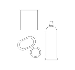 Patch puncture repair kit. illustration for web and mobile design.