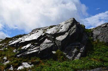 mountain landscape with blue sky